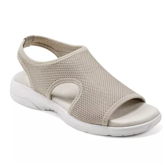 Easy Spirit Shoes - Easy Spirit Beige Mesh Slip-On Sandals
